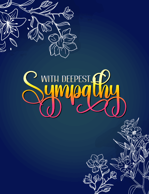 With Deepest Sympathy Floral Card