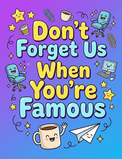 Don’t Forget Us When You’re Famous