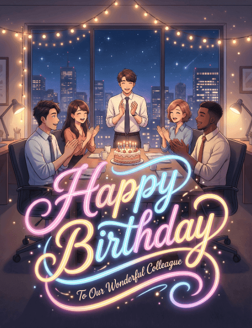 Happy Birthday To Our Wonderful Colleague Card
