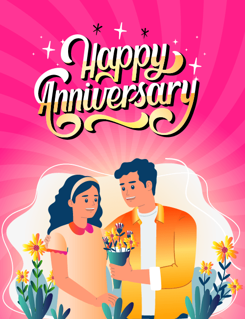 Happy Anniversary Couple Greeting Card