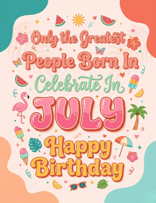 Happy Birthday July Celebration Wishes