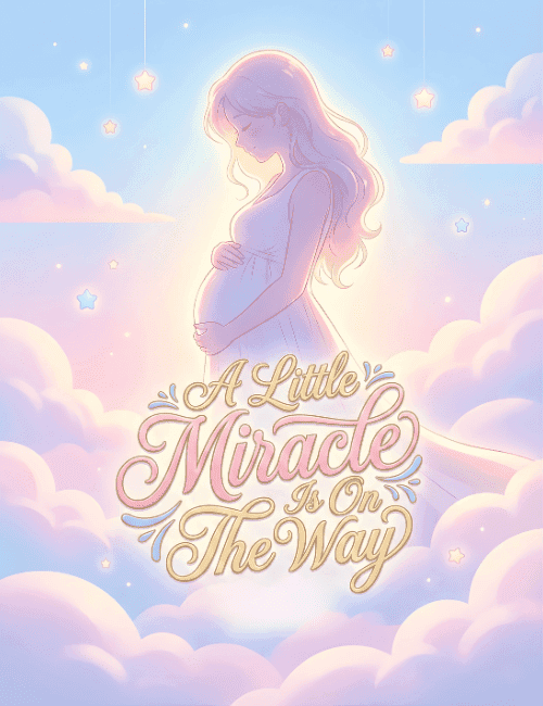 A Little Miracle Is On The Way Baby Shower Card