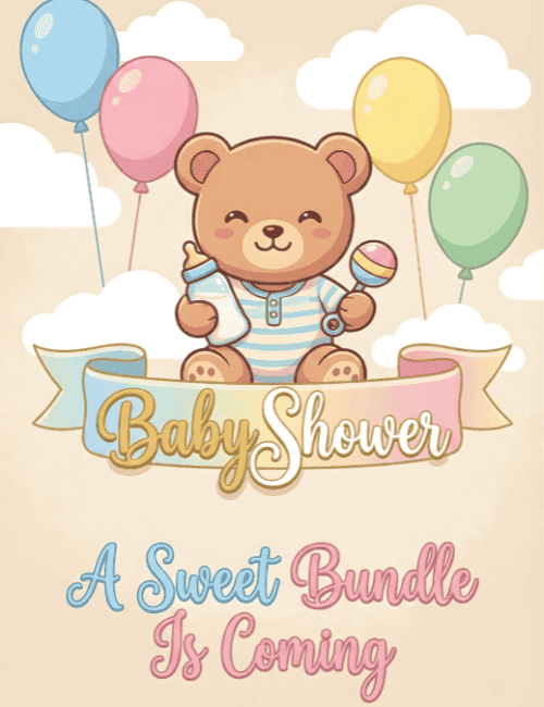 A Sweet Bundle Is Coming Cute Teddy Baby Shower Card
