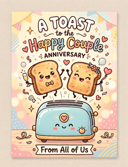 A Toast To Happy Couple Anniversary