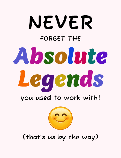 Absolute Legends Farewell Card