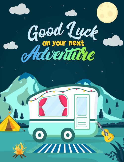 Adventure Camper Farewell Card
