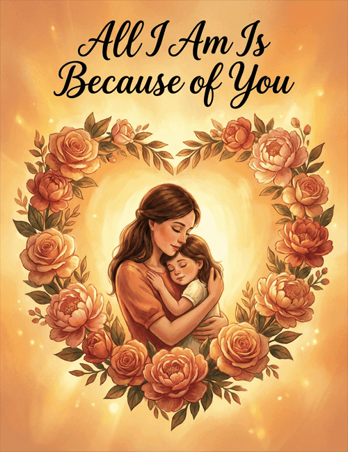 All I Am Is Because of You Mom Greeting Card