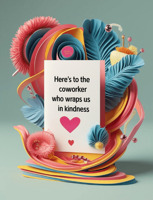 Artistic Coworker Birthday Card – Wrapped in Kindness
