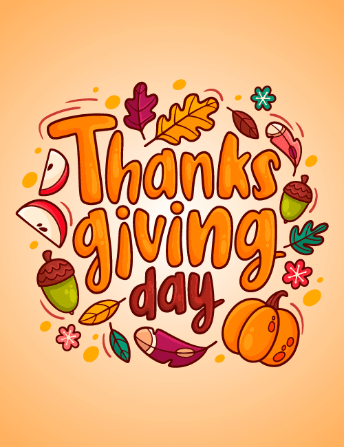 Thanksgiving doodle design