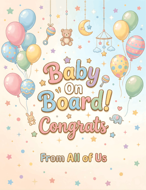 Baby On Board Congrats From All
