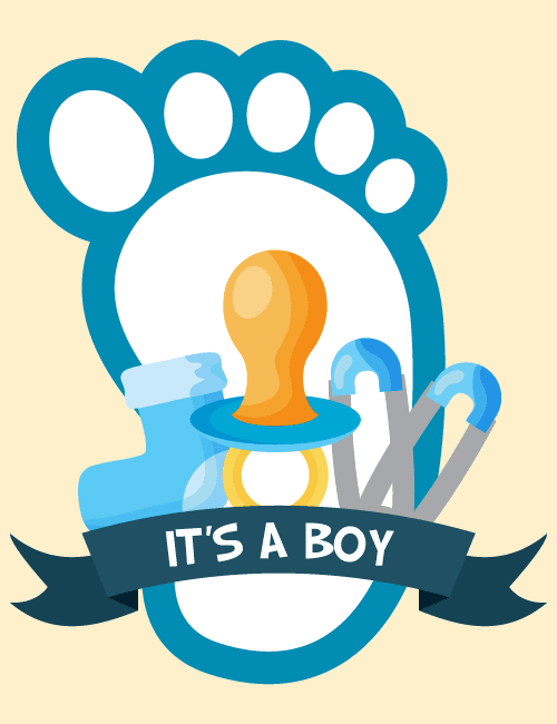 It’s a Boy – Cute Blue Baby Shower Card