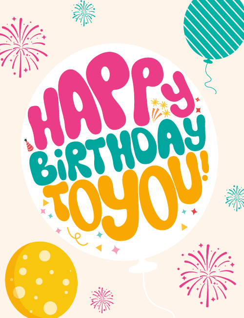 Balloon Birthday To You Card