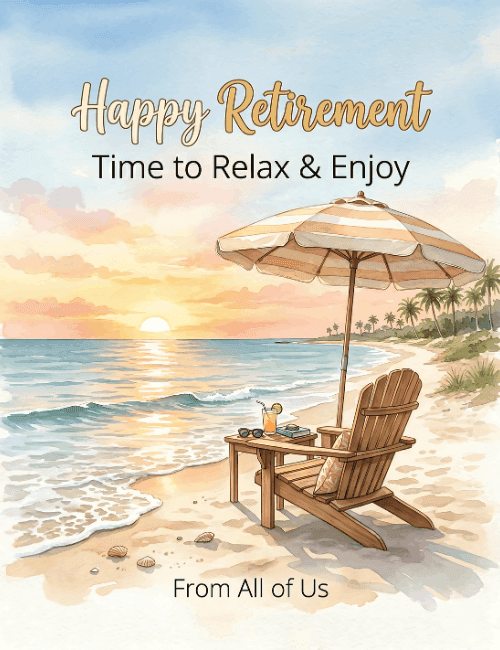 Happy Retirement Time to Relax and Enjoy Card