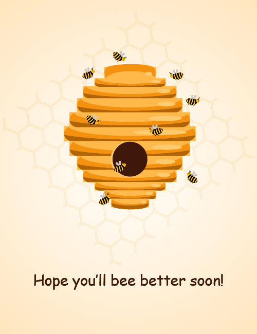 Bee Get Well Soon Card