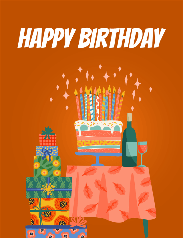 Birthday Cake Celebration Card