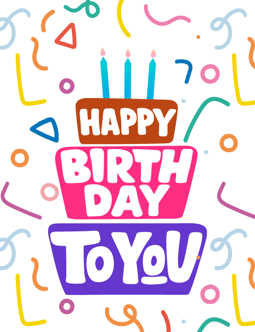Birthday To You Cake Birthday Card