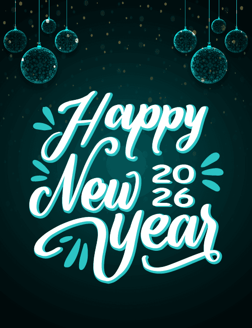 Hanging blue ornaments design