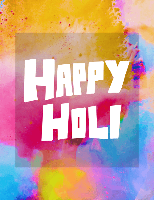 Bold Color Splash Happy Holi Card