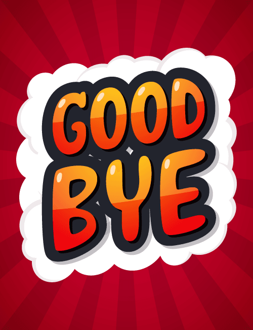 Bold Comic Style Goodbye Card