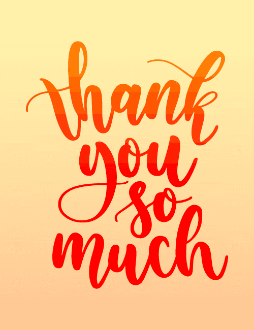 Bold Gradient Thank You Card – Elegant Calligraphy Style