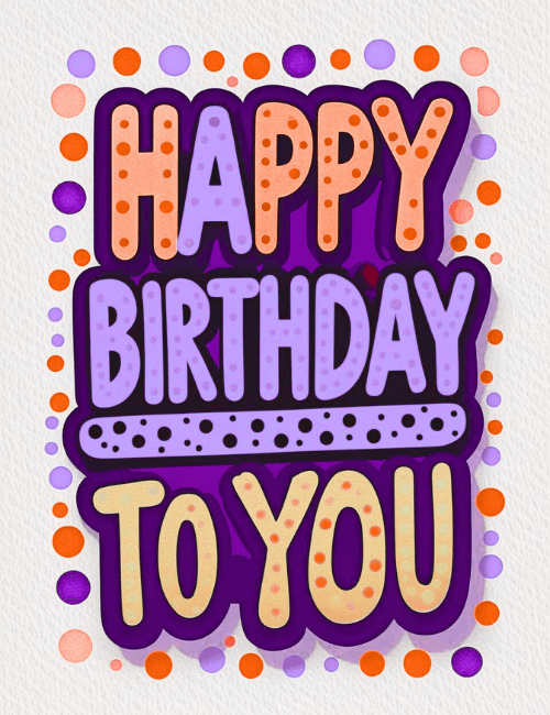 Bold Polka Dot Birthday Card – Happy Birthday to You