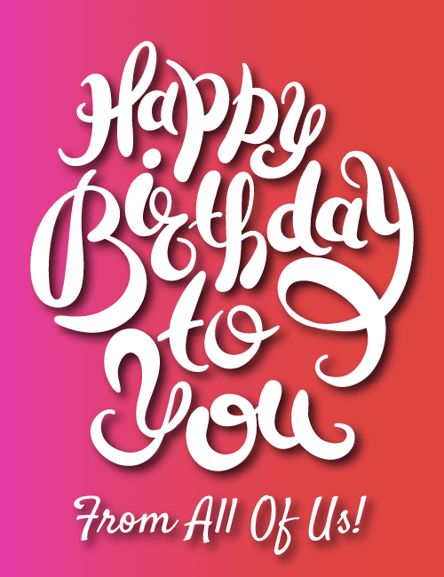 Bold Typography Happy Birthday To You Wishes