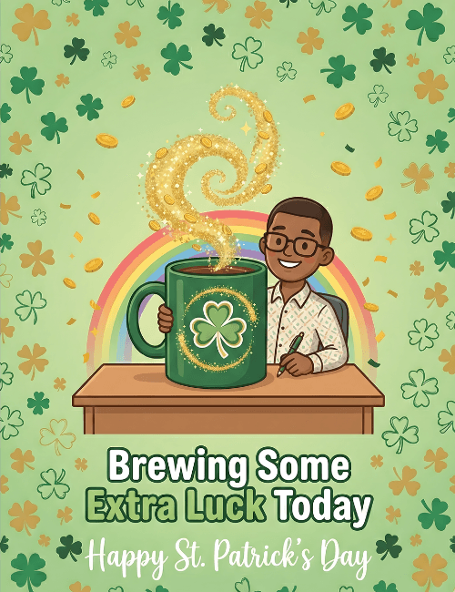 Brewing Extra Luck St Patrick’s Day Card