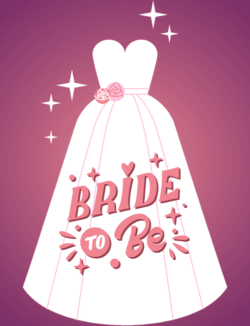 Elegant Bride-to-Be Bridal Shower Dress Celebration Card