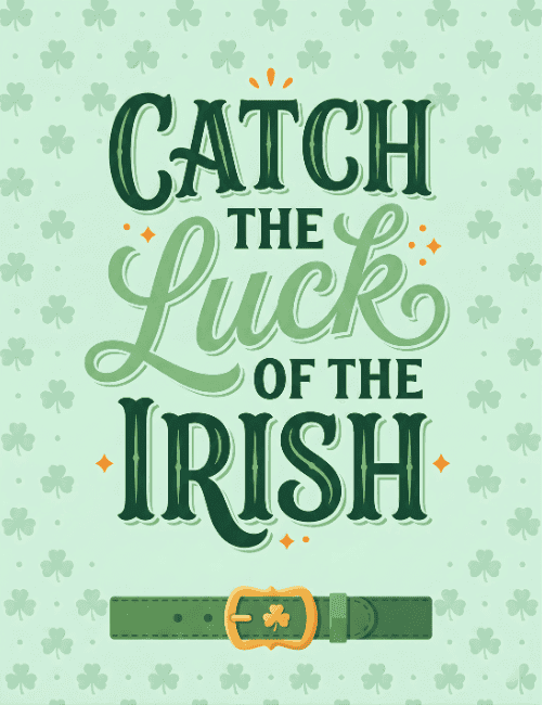 Catch the Luck of the Irish Card
