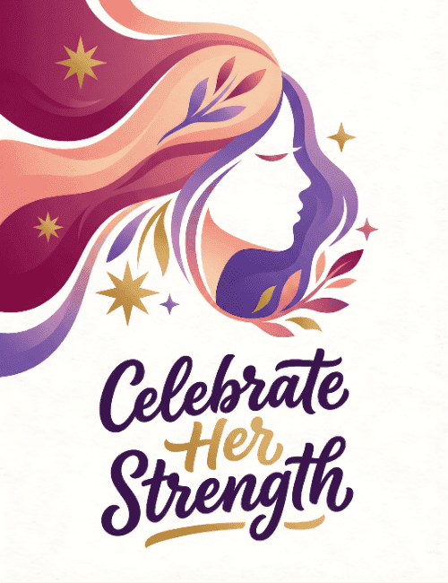 Celebrate Her Strength: Modern Illustration