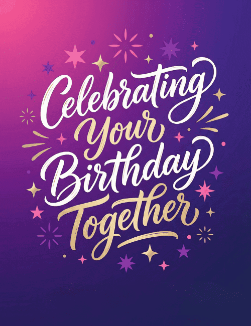 Celebrating Your Birthday Together – Team Birthday Card