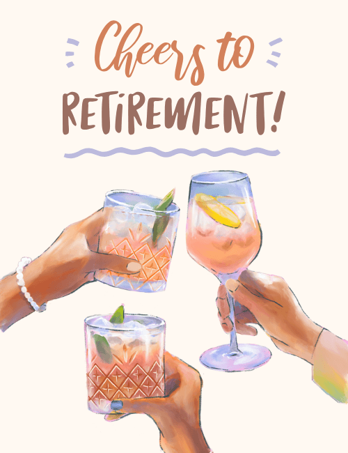 Cheers to You! Retirement Cards