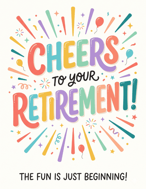 Cheers to Your Next Adventure Retirement Card