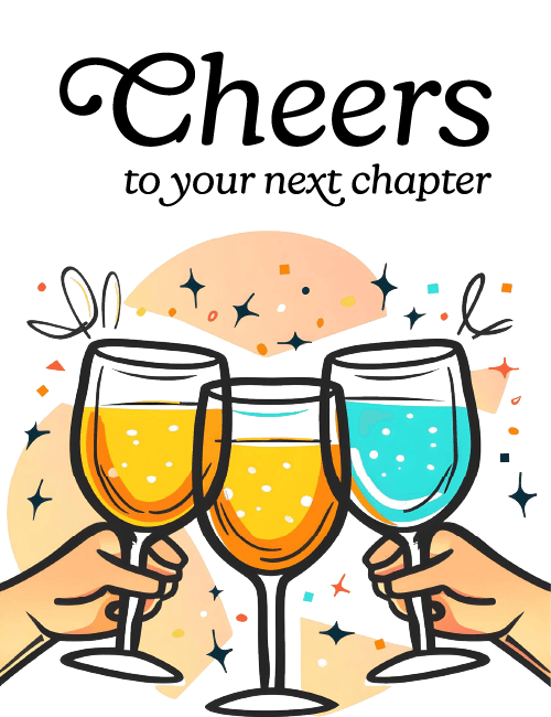 Cheers To Your Next Chapter Farewell Card