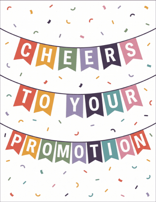 Cheers to Your Promotion Card