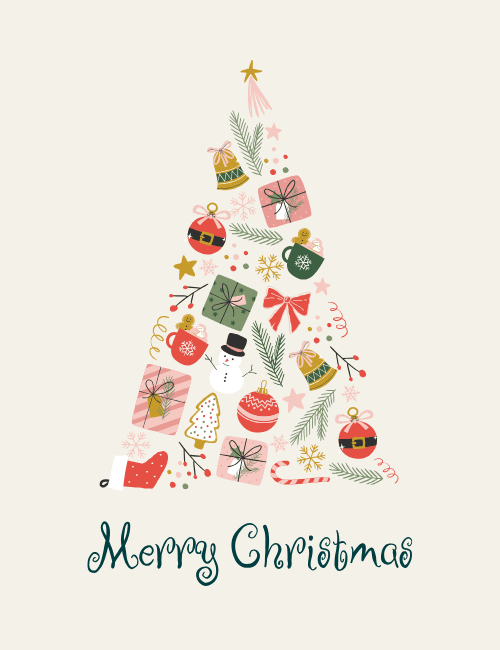 Christmas Tree Gifts Card