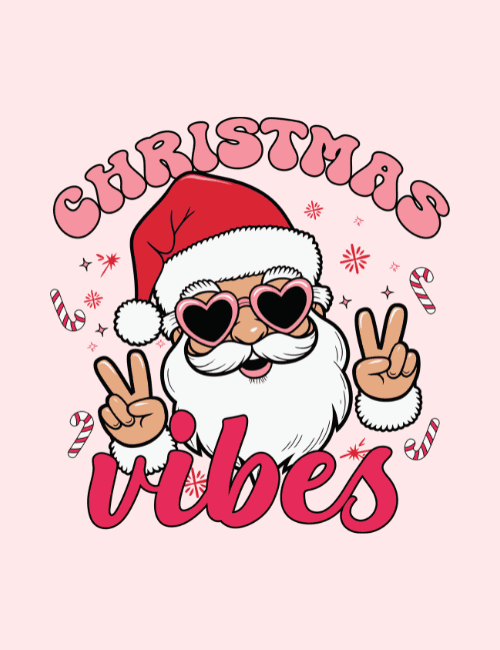 Christmas Vibes Santa Card