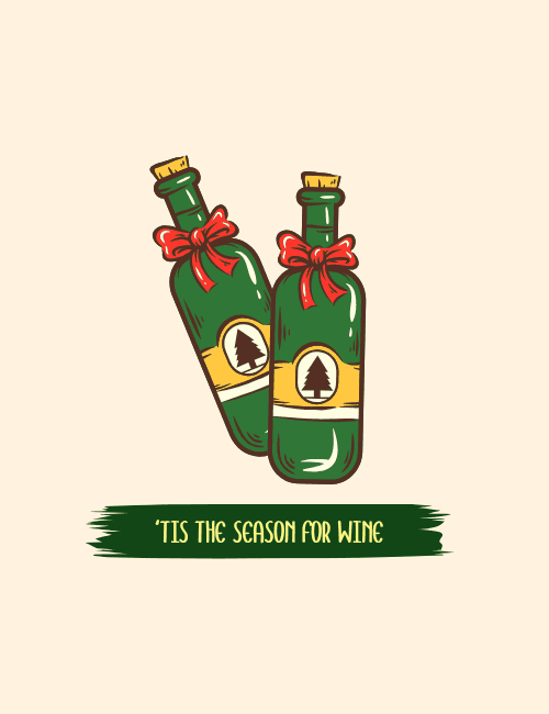 Christmas Wine Bottle Card