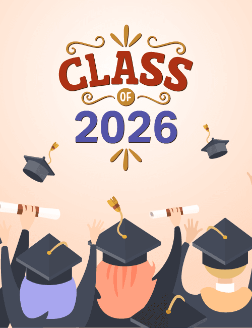 Class of 2026 – Cap Toss Celebration Graduation Card