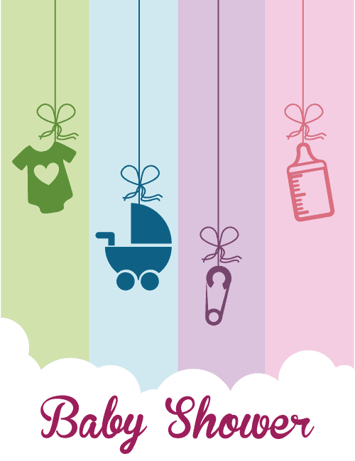 Classic Baby Shower – Minimalist Pastel Card