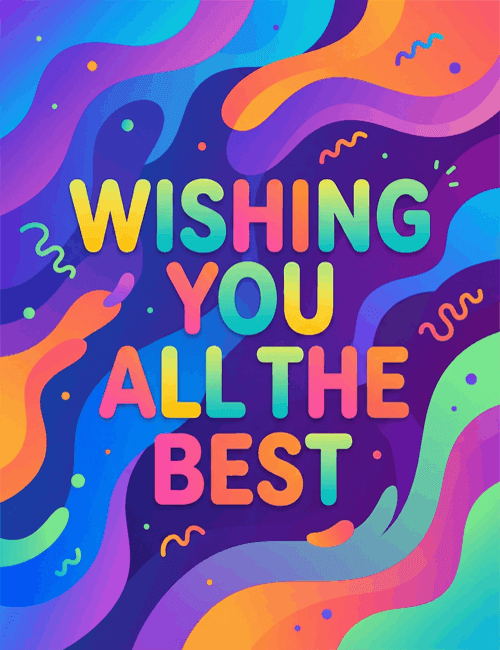 Bright Wishing You All The Best Farewell Card