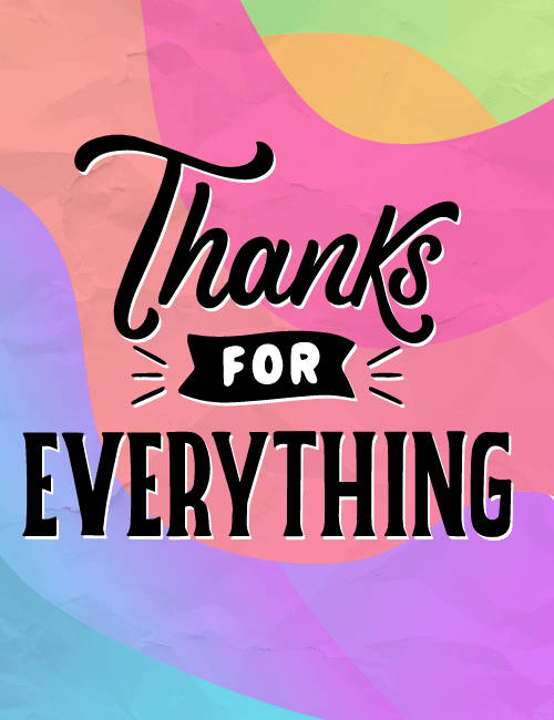 Colorful Bold Thank You Card