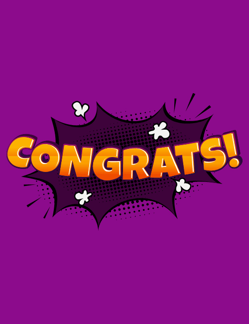 Comic Style Congrats Card – Pop Art Fun