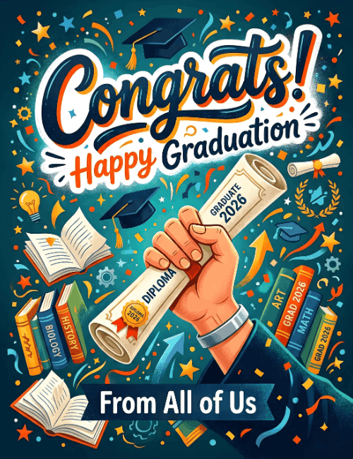 Congrats Happy Graduation From All Us