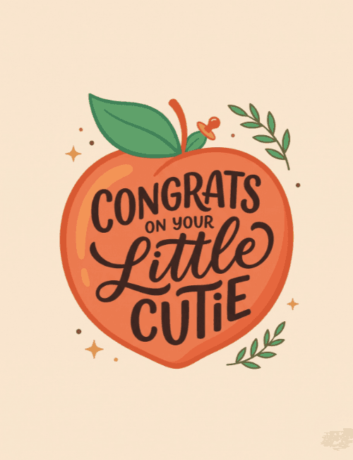 Congrats on Your Little Cutie Baby Shower Card