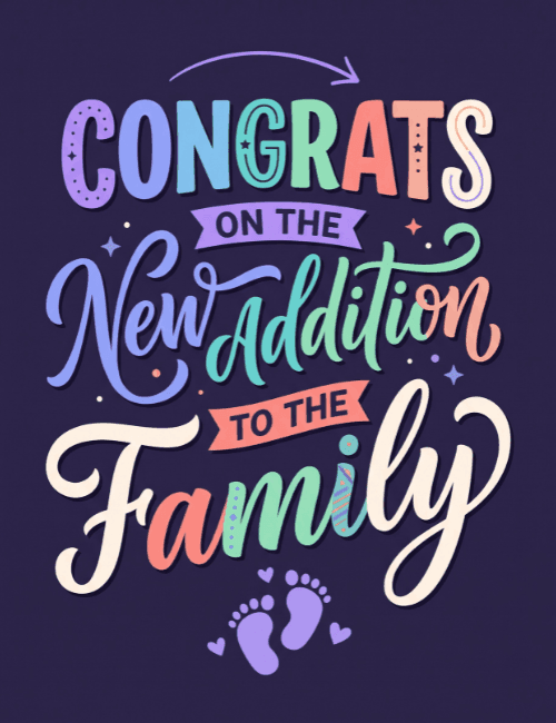 Congrats on the New Addition Baby Card