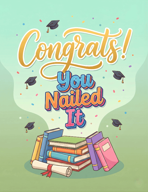 Congrats You Nailed It Fun Graduation Card