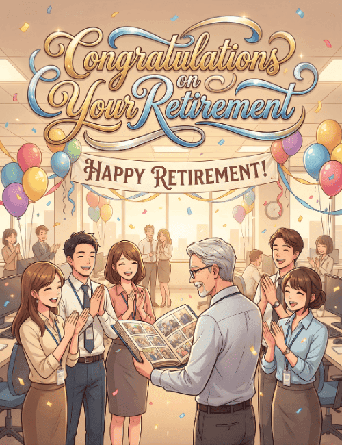 congratulations on your retirement office party card