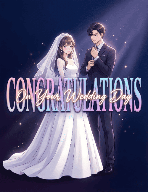 congratulations on your wedding day elegant card