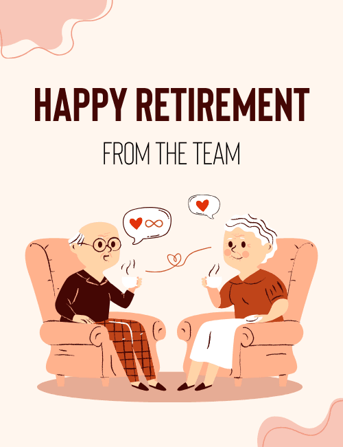 Elderly couple chatting on chairs